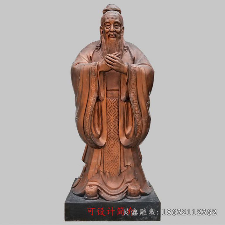 古代政治家孔子人物铜雕